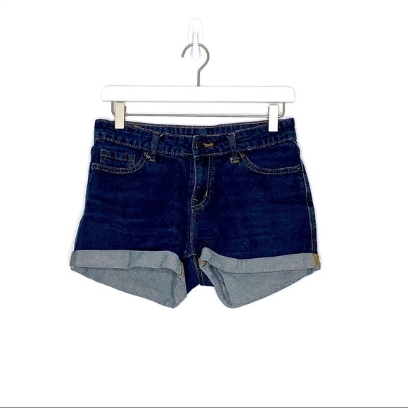 BDG Alexa Mid Rise Dark Wash Jean Shorts 26 - Picture 1 of 9